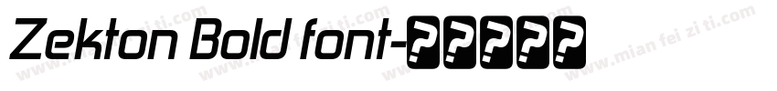 Zekton Bold font字体转换